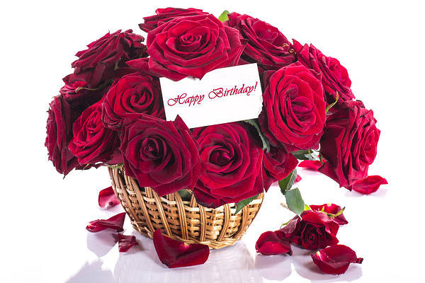 This jpeg image - Birthday Greeting Card with Roses, is available for free download