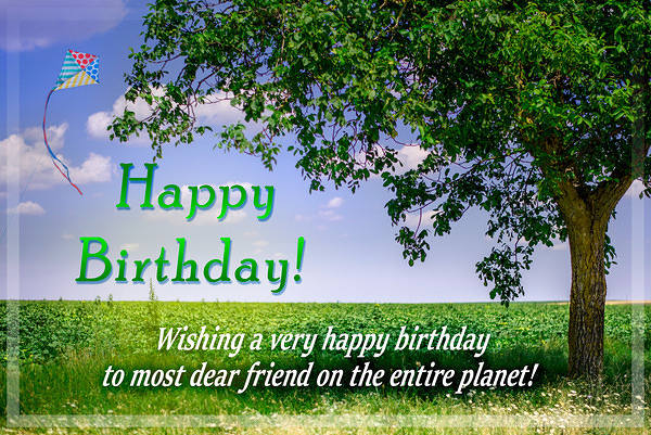 This jpeg image - Happy Birthday Card with Tree, is available for free download