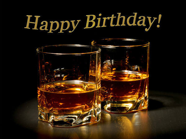 This jpeg image - Happy Birthday Card with Whiskey, is available for free download