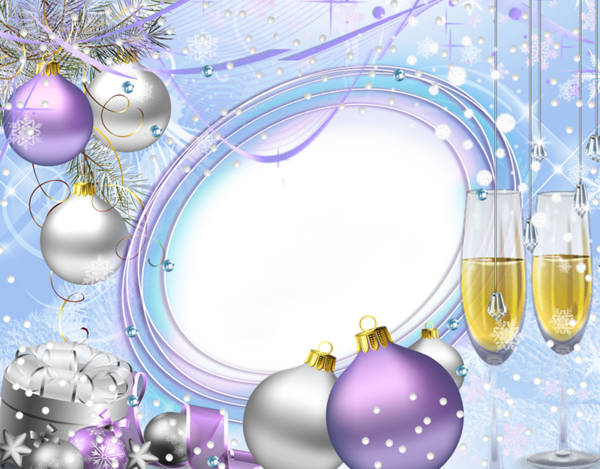 This png image - Beautiful Blue Christmas PNG Photo Frame, is available for free download