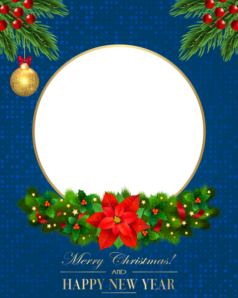 This png image - Blue Christmas Elegant PNG Frame, is available for free download