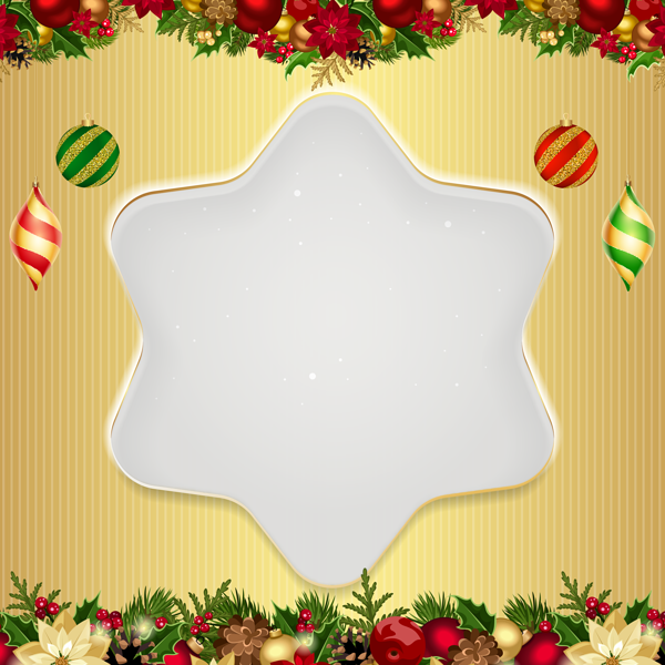 This png image - Christmas Gold PNG Photo Frame, is available for free download