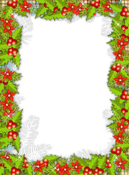This png image - Christmas Mistletoe PNG Photo Frame, is available for free download