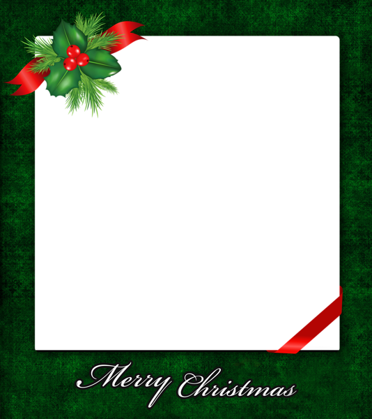 This png image - Christmas PNG Frame with Mistletoe, is available for free download