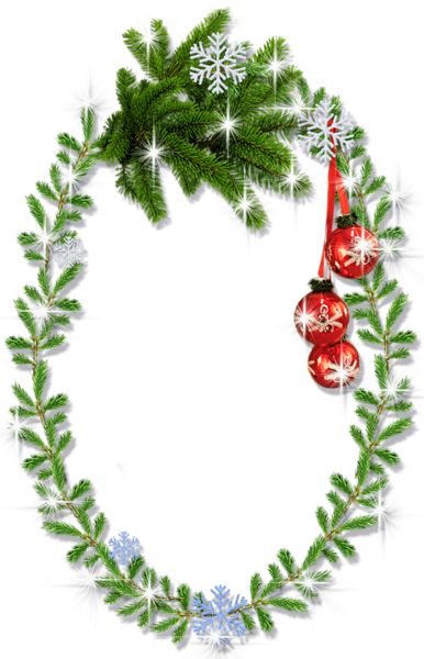 This png image - Christmas PNG Piny Photo Frame, is available for free download