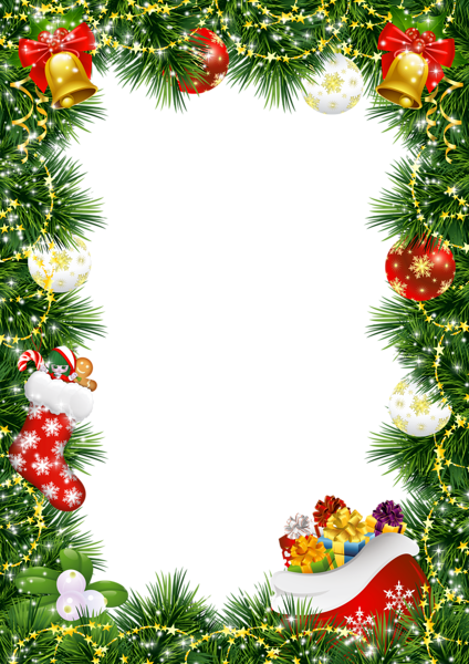 Christmas Photo Frame with Christmas Ornaments  Gallery 