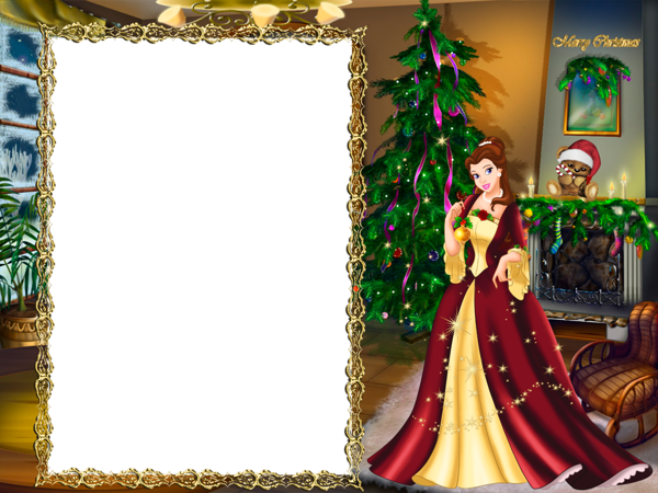 This png image - Christmas Princess Transparent Kids Photo Frame, is available for free download