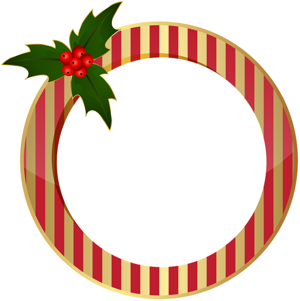 This png image - Christmas Round Frame PNG Clip Art, is available for free download