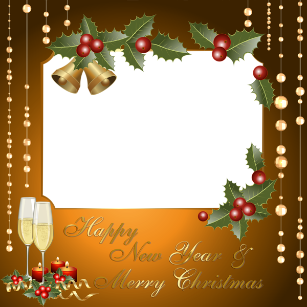 This png image - Christmas Transparent Brown PNG Frame, is available for free download