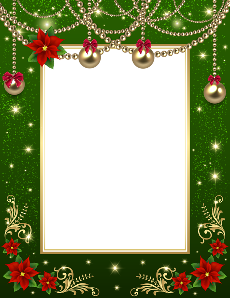 This png image - Christmas Transparent PNG Photo Frame Green, is available for free download