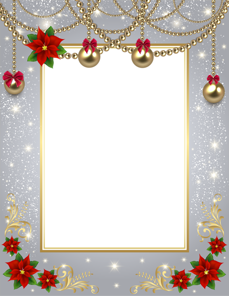 This png image - Christmas Transparent PNG Photo Frame Silver, is available for free download