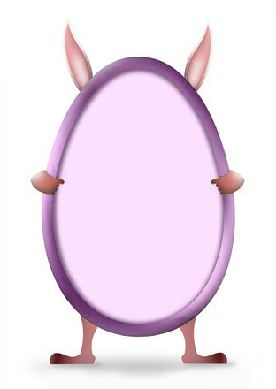 This jpeg image - Easter-Egg-Rabbit-Frame-Puple, is available for free download