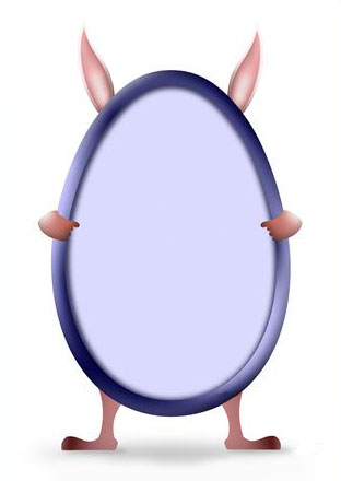 This jpeg image - Easter-Egg-Rabbit-Frame, is available for free download