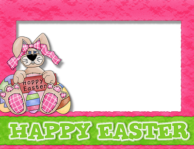 This png image - Eater Bunny Frame, is available for free download