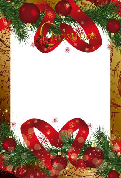 This png image - Gold Christmas Frame, is available for free download