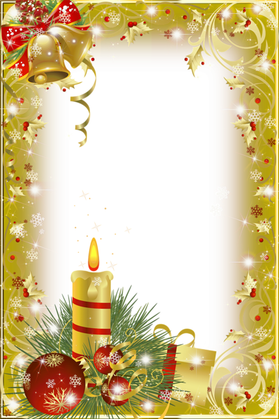 This png image - Gold Transparent Christmas Photo Frame, is available for free download