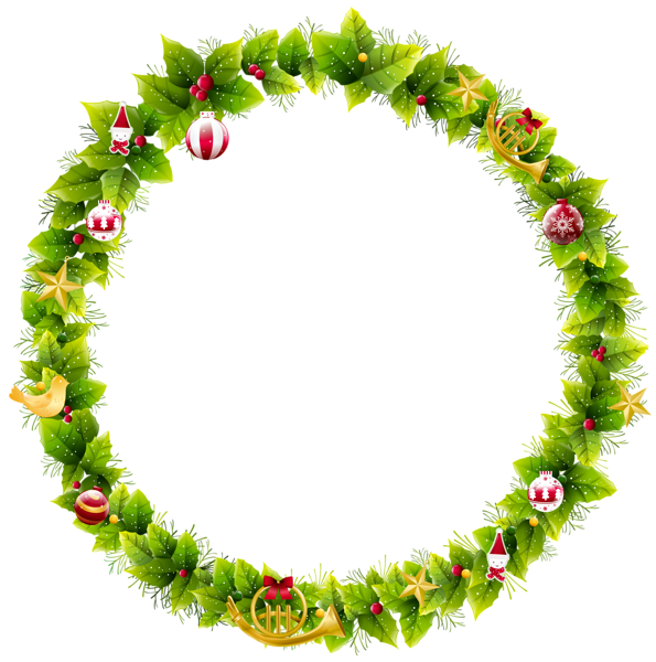 This png image - Large Christmas Wreath Photo Frame, is available for free download