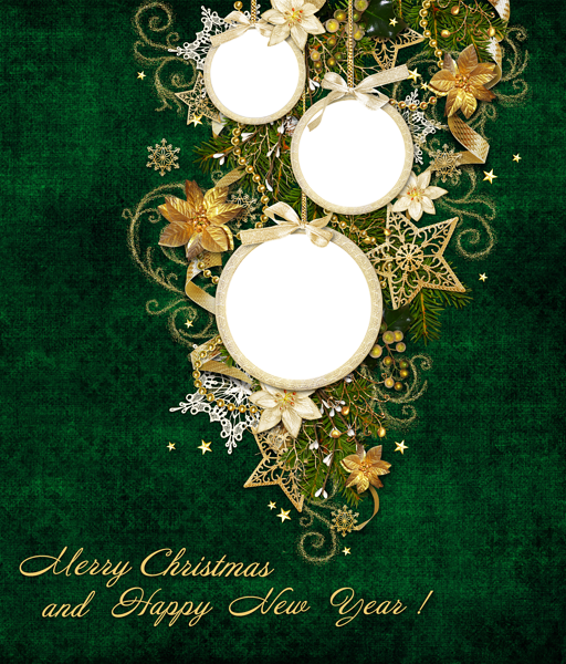 This png image - Merry Christmas Green PNG Frame, is available for free download