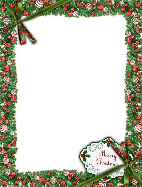 This png image - Merry Christmas Green PNG Photo Frame, is available for free download