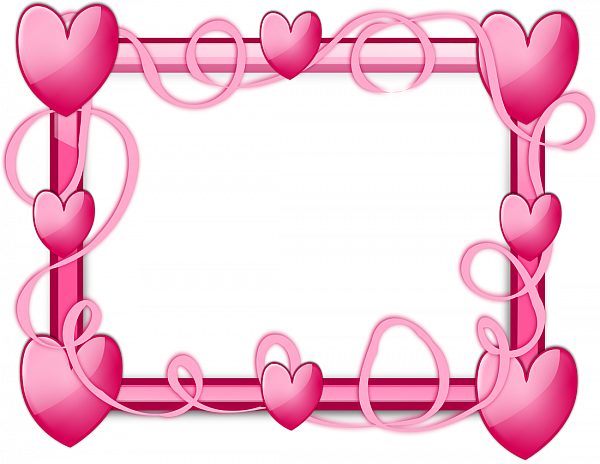This png image - Pink Hearts Frame, is available for free download