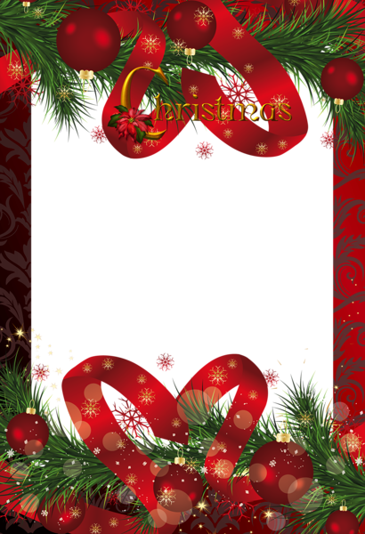 This png image - Red Christmas Frame, is available for free download