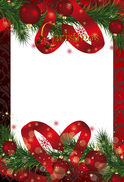 Red Christmas Frame | Gallery Yopriceville - High-Quality Free Images ...