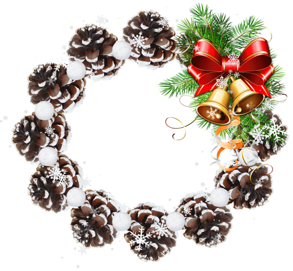 This png image - Round Pine Cone Transparent PNG Christmas Photo Frame, is available for free download