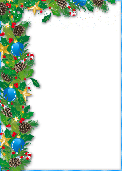 This png image - Transparent Christmas Photo Frame with Ornaments, is available for free download