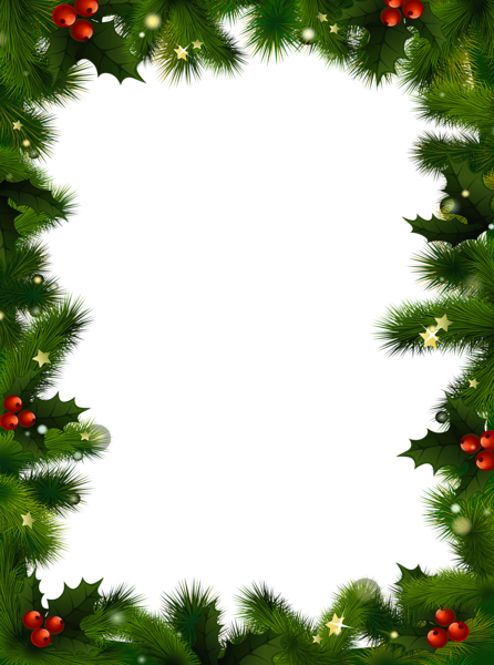 Transparent Christmas Photo Frame with Pine and Mistletoe | Gallery