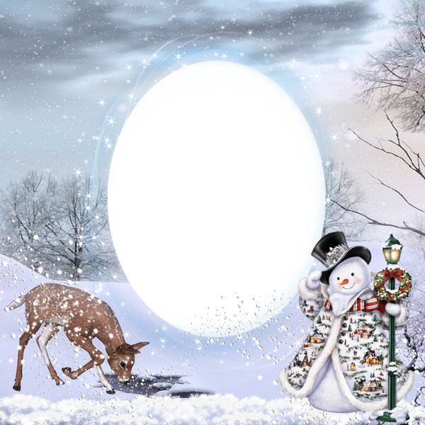 This png image - Transparent Christmas Winter PNG Photo Frame, is available for free download