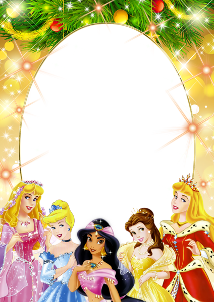 Transparent Kids PNG Frame with Christmas Princesses | Gallery