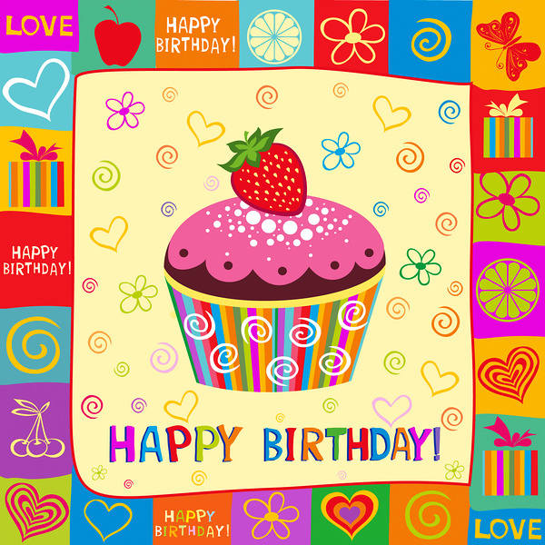 This jpeg image - Cute Happy Birthday Wallpaper, is available for free download