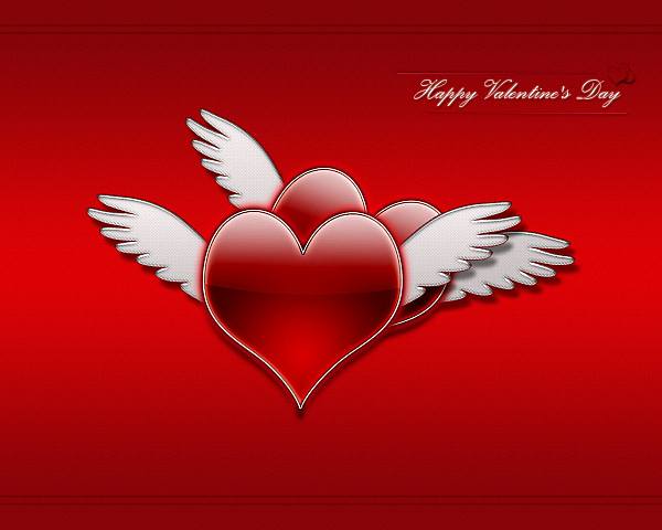 This jpeg image - Happy Heart Valentine Day Wallpaper, is available for free download