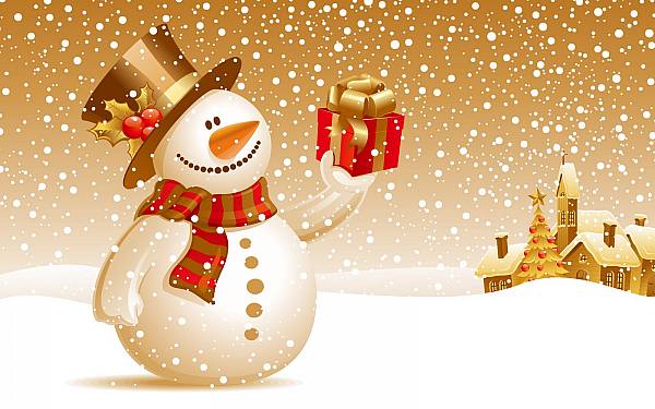 This jpeg image - Merry Christmas Snowman, is available for free download