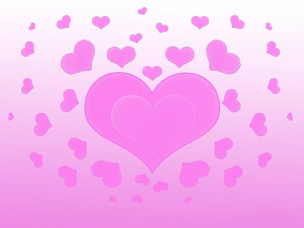 This jpeg image - Pink Hearts Wallpaper, is available for free download