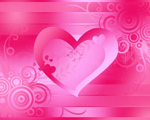 This jpeg image - Pink Valentine Heart Wallpaper, is available for free download