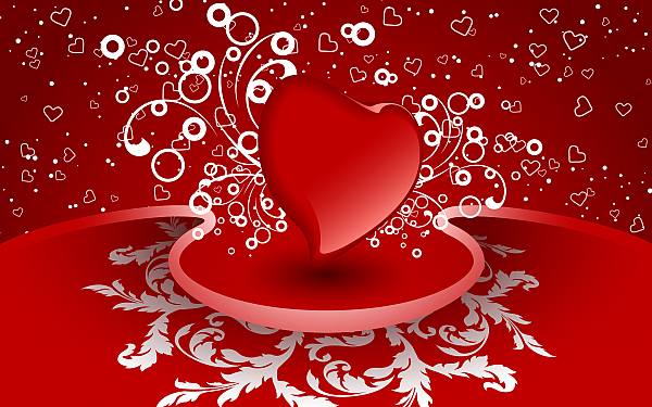 This jpeg image - Red Valentines Heart Wallpaper, is available for free download