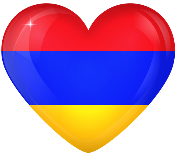 This png image - Armenia Large Heart Flag, is available for free download