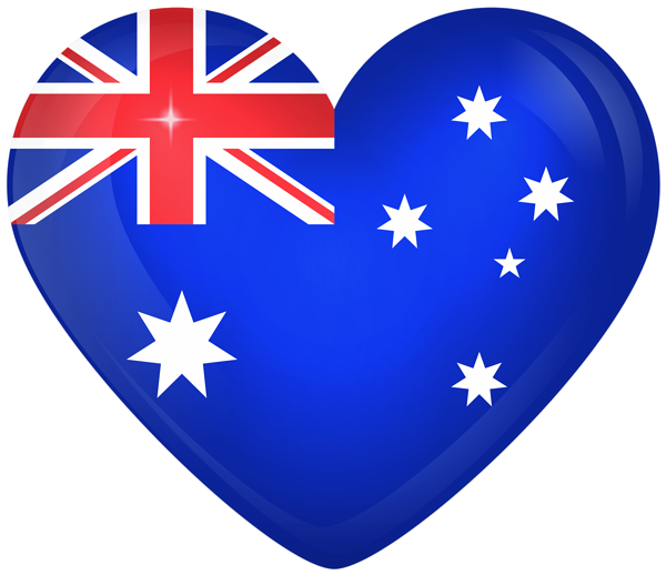 This png image - Australia Large Heart Flag, is available for free download