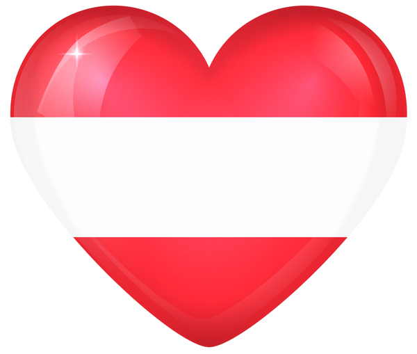 This png image - Austria Large Heart Flag, is available for free download