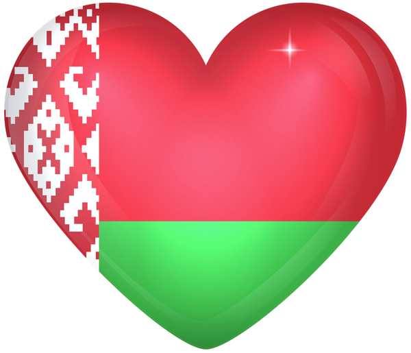 This png image - Belarus Large Heart Flag, is available for free download