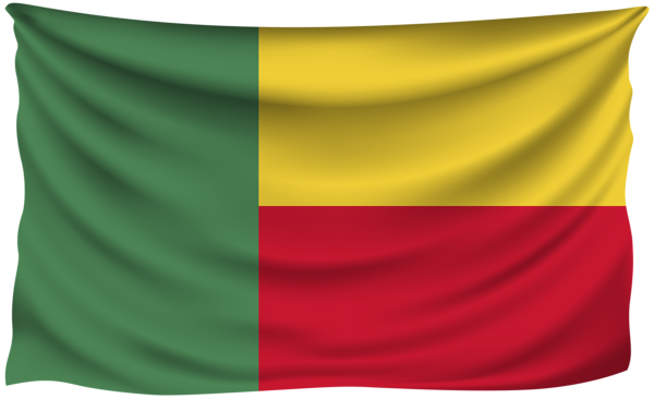 This png image - Benin Wrinkled Flag, is available for free download