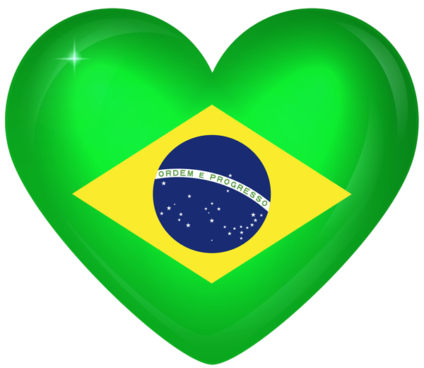 This png image - Brazil Large Heart Flag, is available for free download