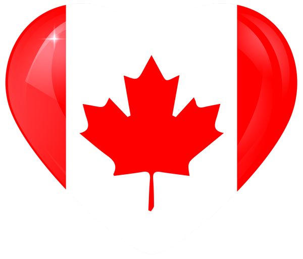 This png image - Canada Large Heart Flag, is available for free download