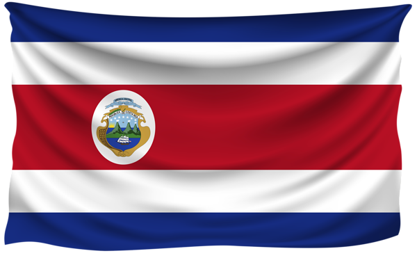 This png image - Costa Rica Wrinkled Flag, is available for free download