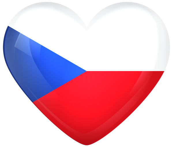 This png image - Czech Republic Large Heart Flag, is available for free download
