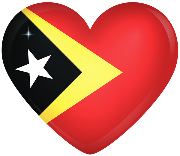 This png image - East Timor Large Heart Flag, is available for free download