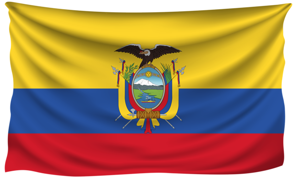 This png image - Ecuador Wrinkled Flag, is available for free download