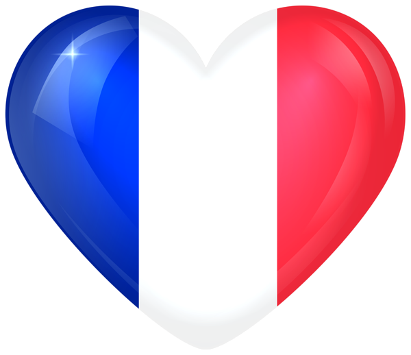 This png image - France Large Heart Flag, is available for free download
