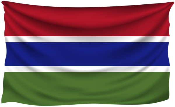 This png image - Gambia Wrinkled Flag, is available for free download